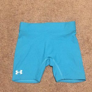 Baby blue underarmour shorts